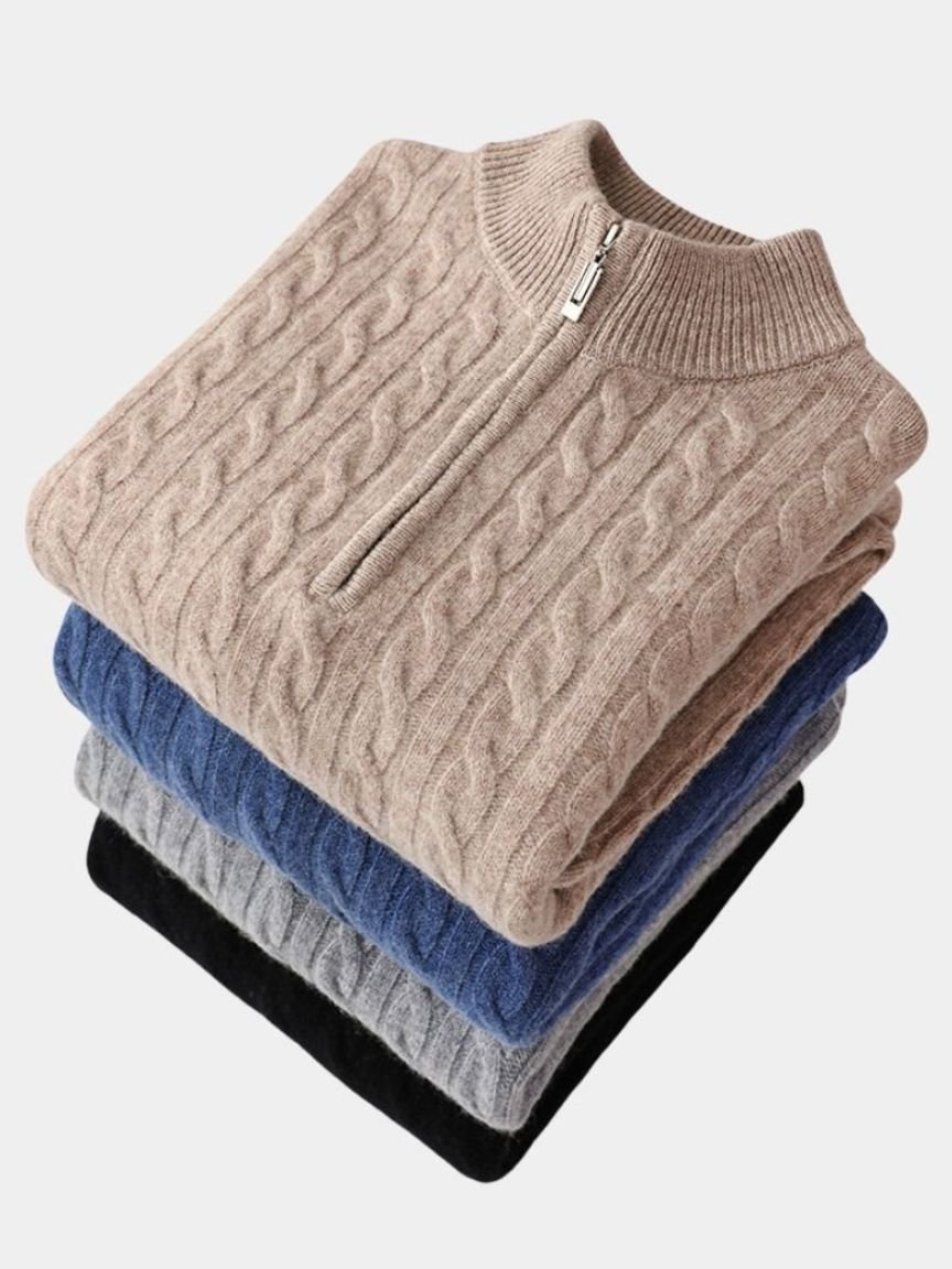 Essential Half Zip Curve Sweater - Casa  Laro CASA LARO