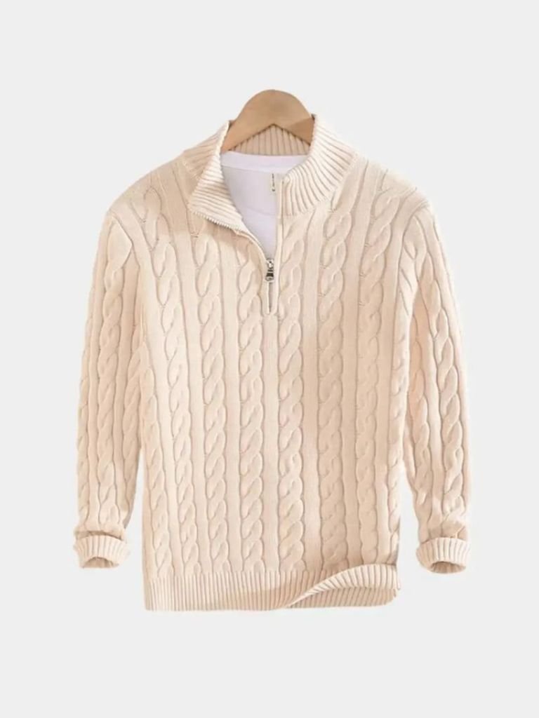 Essential Half Zip Curve Sweater - Casa  Laro CASA LARO