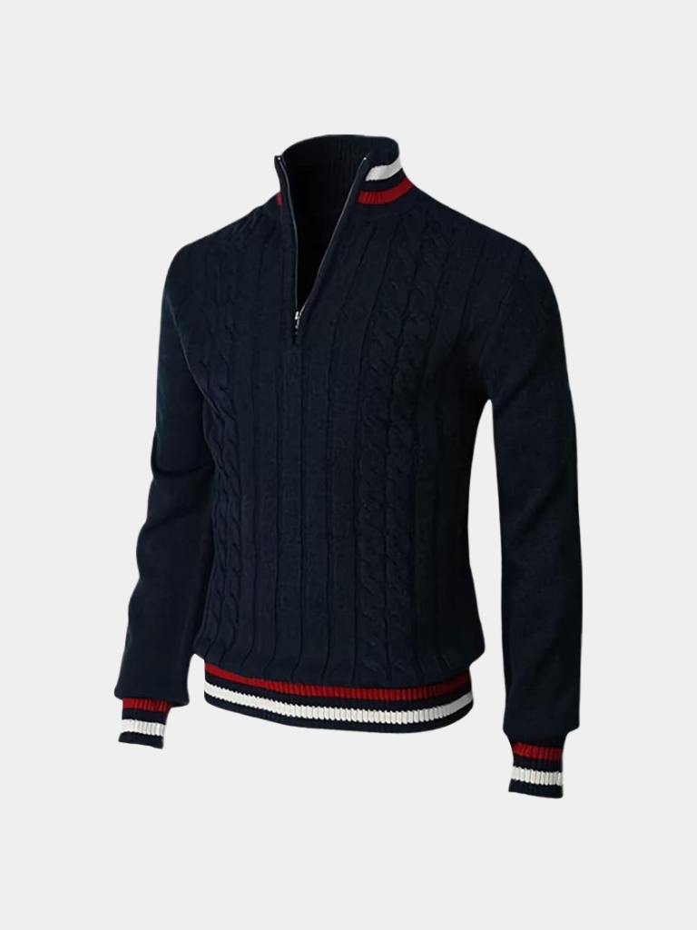 Essential Half Zip Turtleneck Sweater - Casa  Laro CASA LARO