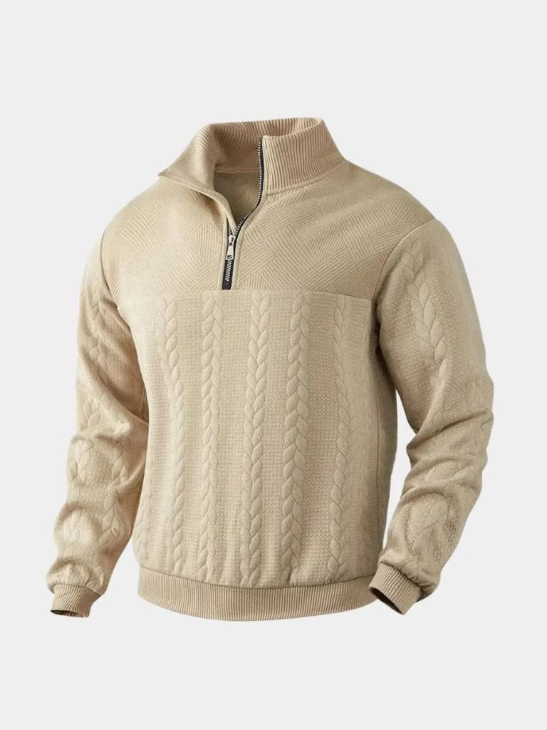 Essential Henley Quarter Zip Pullover - Casa  Laro CASA LARO