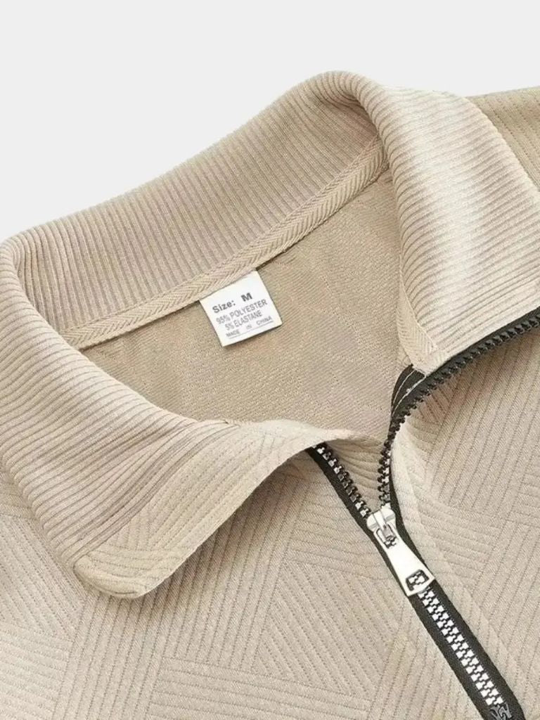 Essential Henley Quarter Zip Pullover - Casa  Laro CASA LARO