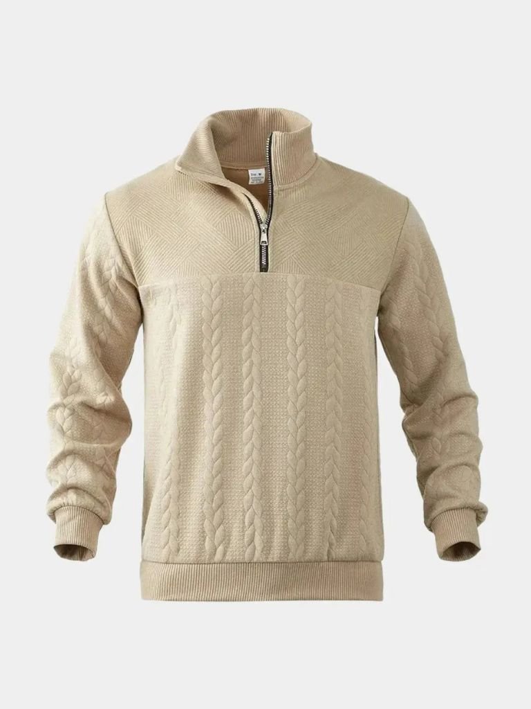 Essential Henley Quarter Zip Pullover - Casa  Laro CASA LARO