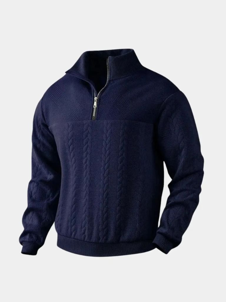 Essential Henley Quarter Zip Pullover - Casa  Laro CASA LARO