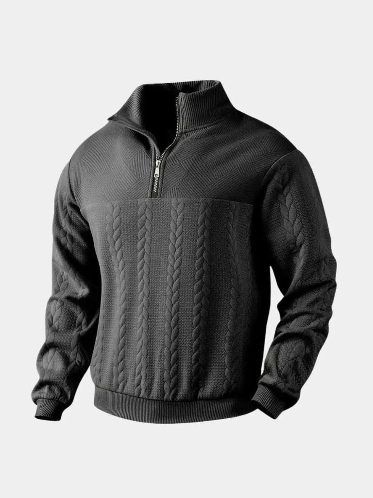 Essential Henley Quarter Zip Pullover - Casa  Laro CASA LARO