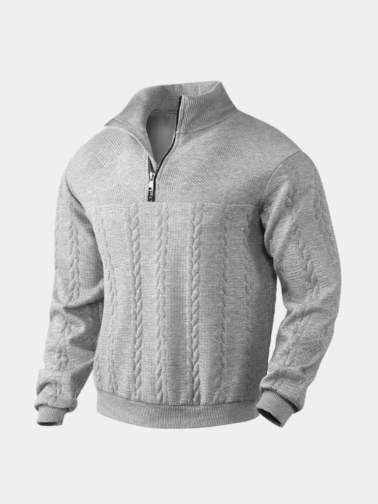Essential Henley Quarter Zip Pullover - Casa  Laro CASA LARO