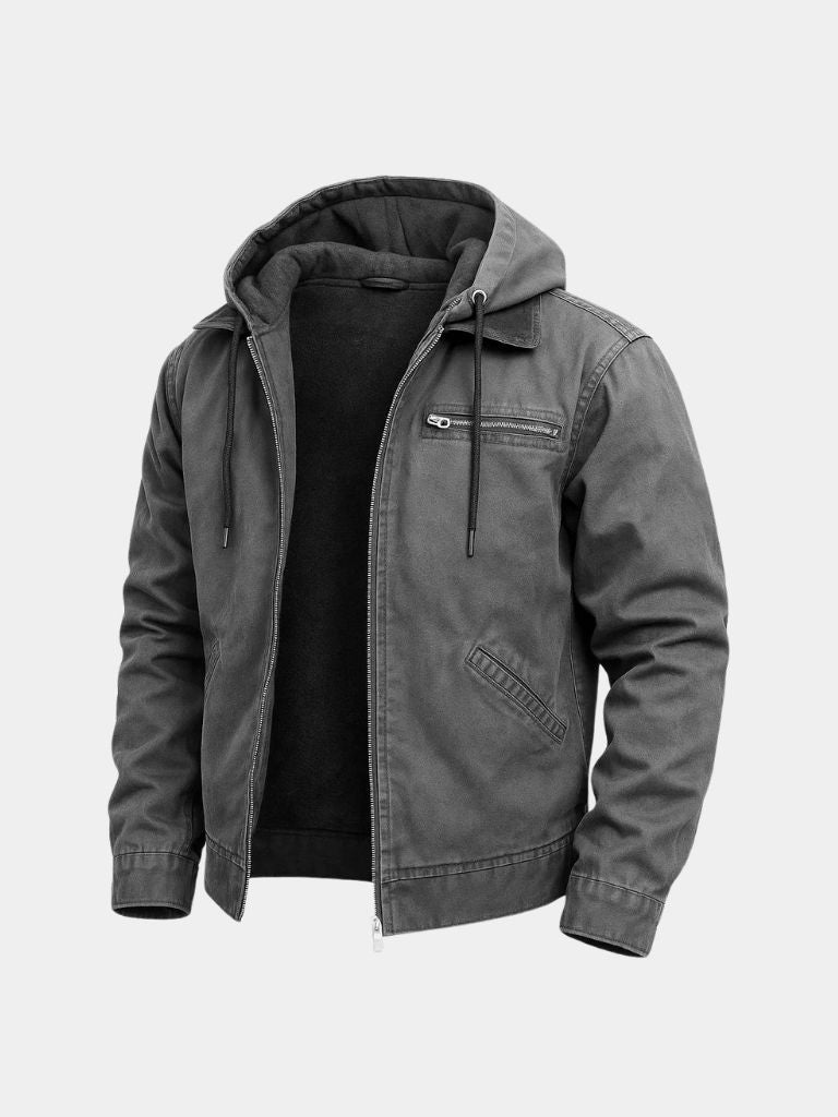 Essential Hooded Work Jacket - Casa  Laro CASA LARO