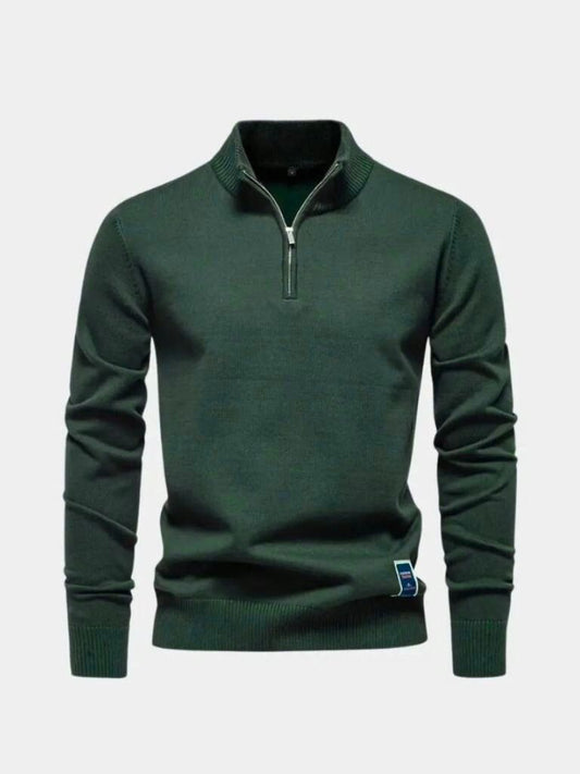 Essential Quarter-Zip Jumper Sweater - Casa  Laro CASA LARO
