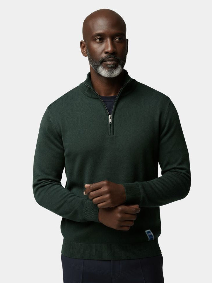 Essential Quarter-Zip Jumper Sweater - Casa  Laro CASA LARO