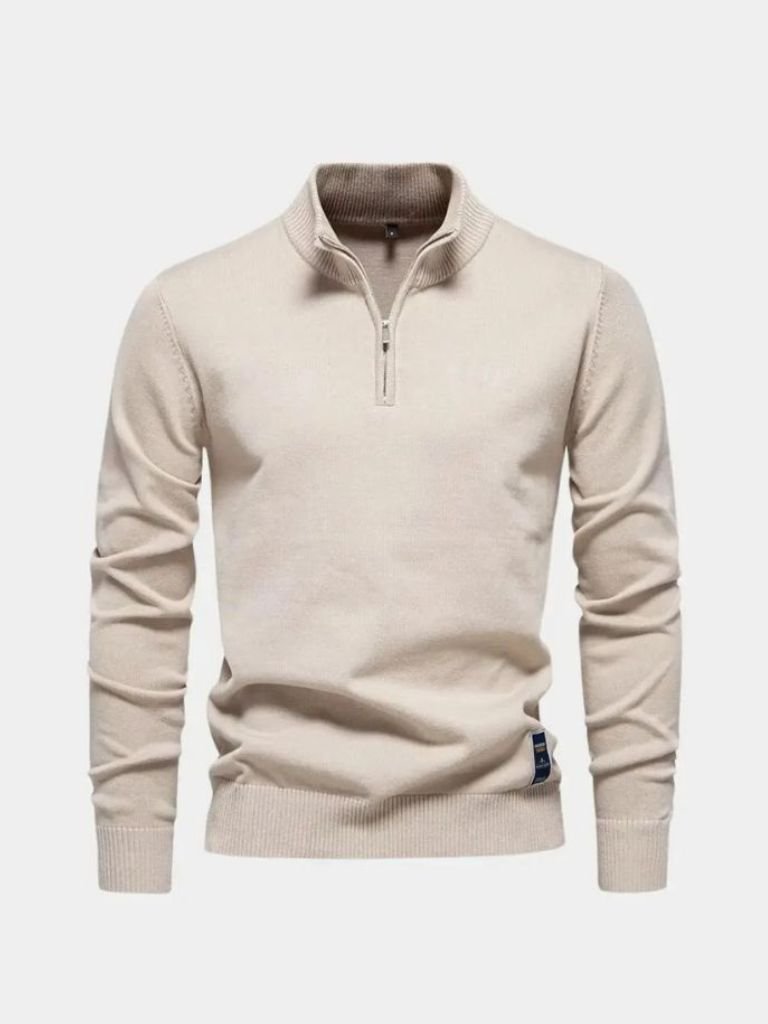Essential Quarter-Zip Jumper Sweater - Casa  Laro CASA LARO