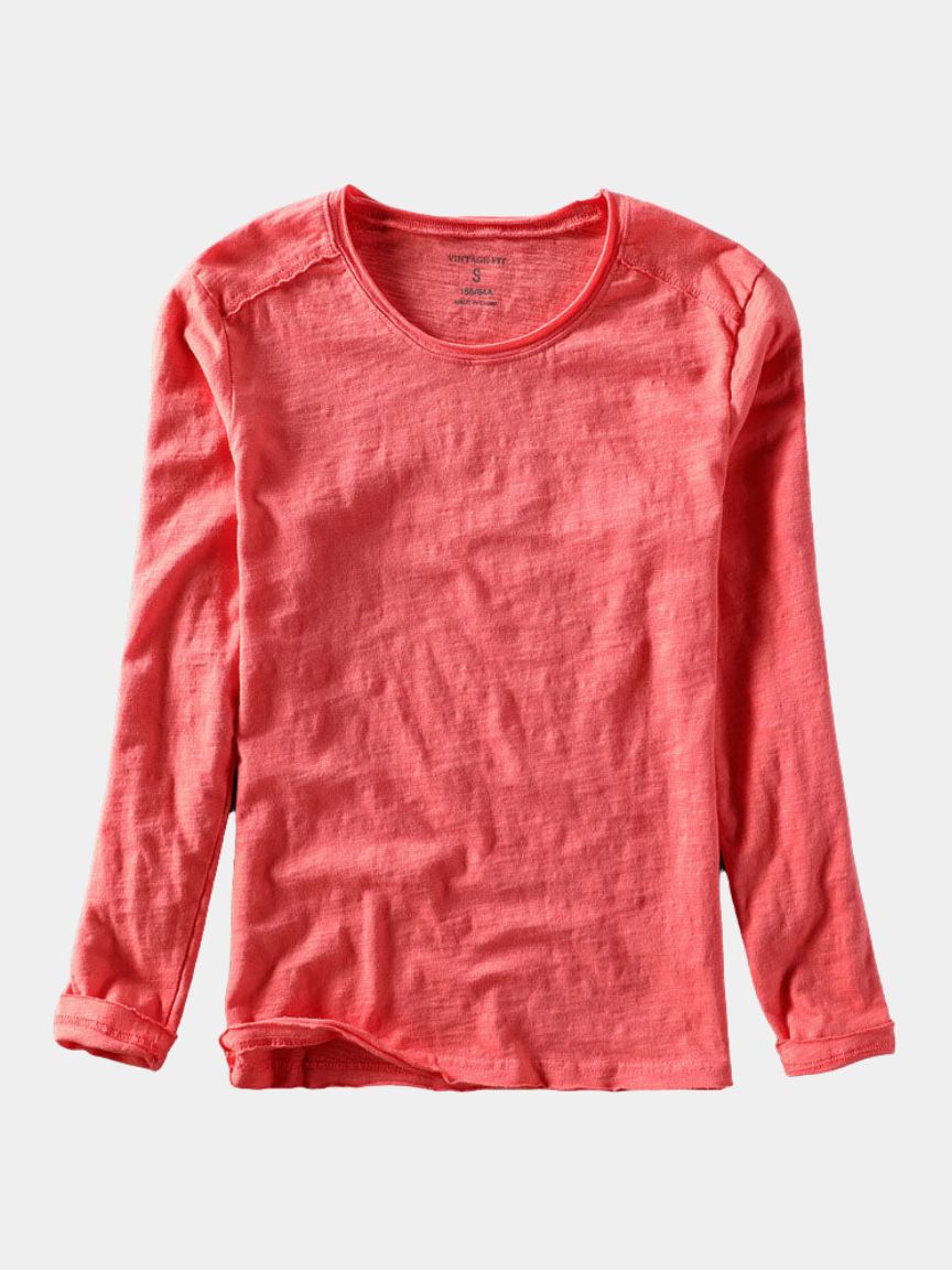 Essential Vintage Cotton Long Sleeve Tee - Casa  Laro CASA LARO