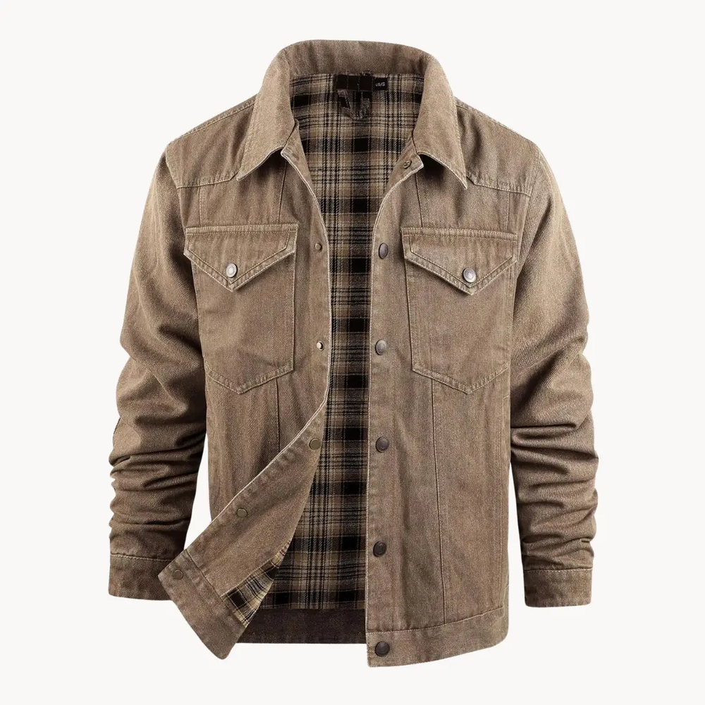 Flannel Lined Button-Front - Shirt Jacket CASA LARO