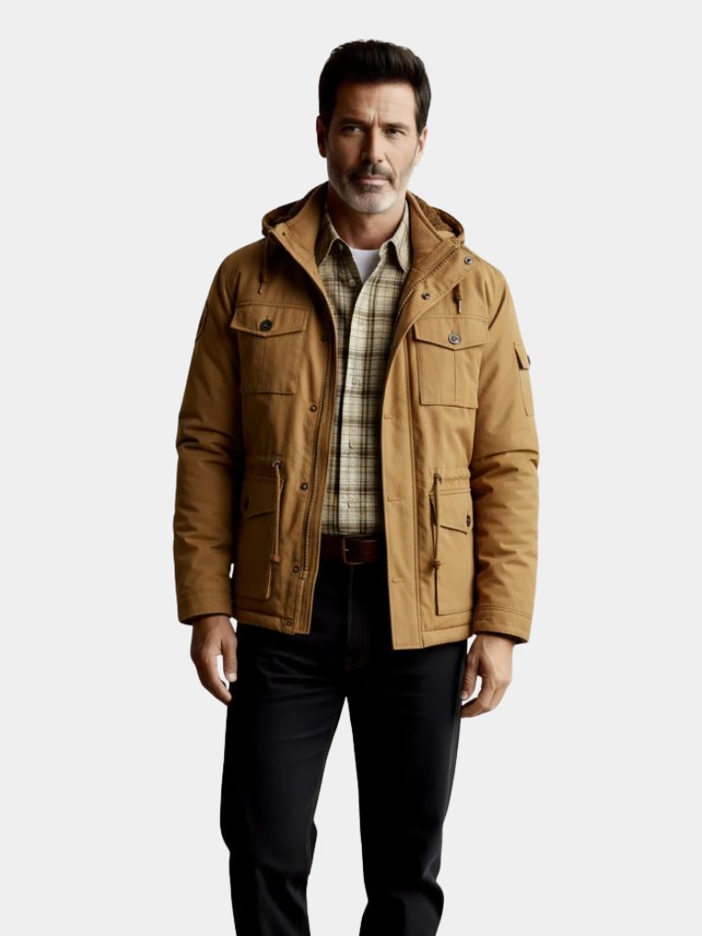 Fleece Hooded Bomber Jacket - Casa  Laro CASA LARO