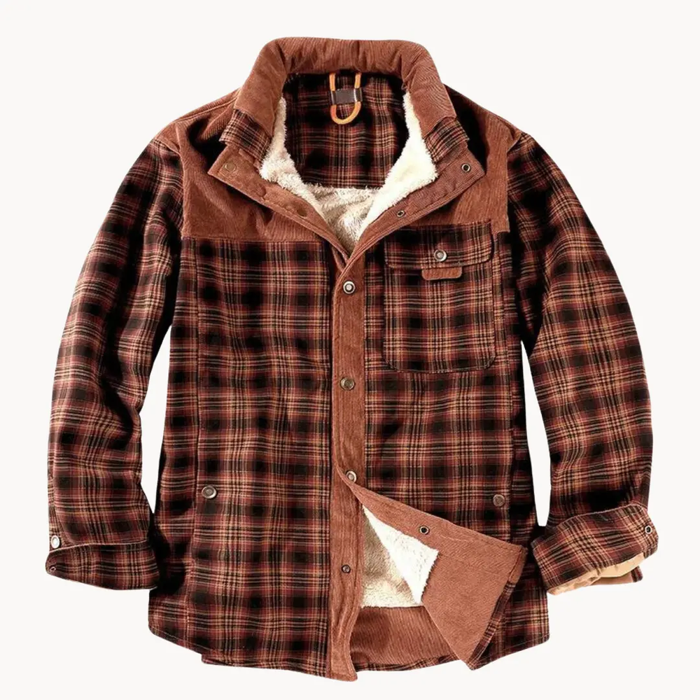 Fleece-Lined Plaid Button-Up - Shirt CASA LARO