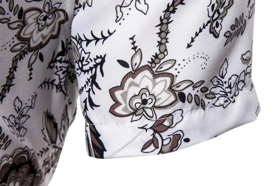 Floral Print Short Sleeve - Polo Shirt CASA LARO