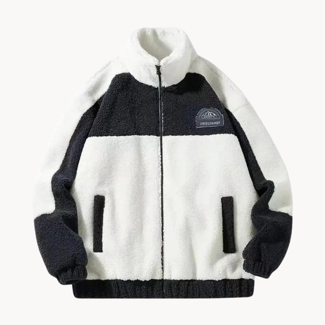 Full-Zip Fleece Stand Collar - Sweater CASA LARO MEN