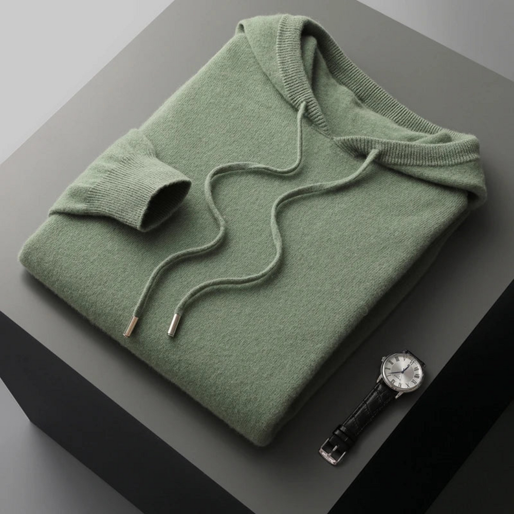 Glacier Merino Wool Hoodie - Sweater CASA LARO MEN