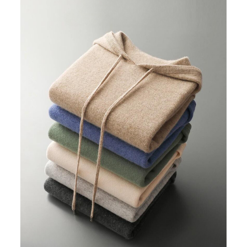 Glacier Merino Wool Hoodie - Sweater CASA LARO MEN
