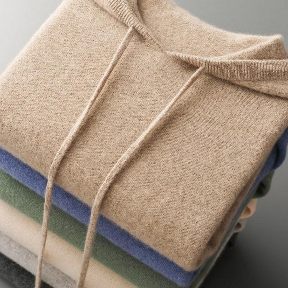 Glacier Merino Wool Hoodie - Sweater CASA LARO MEN