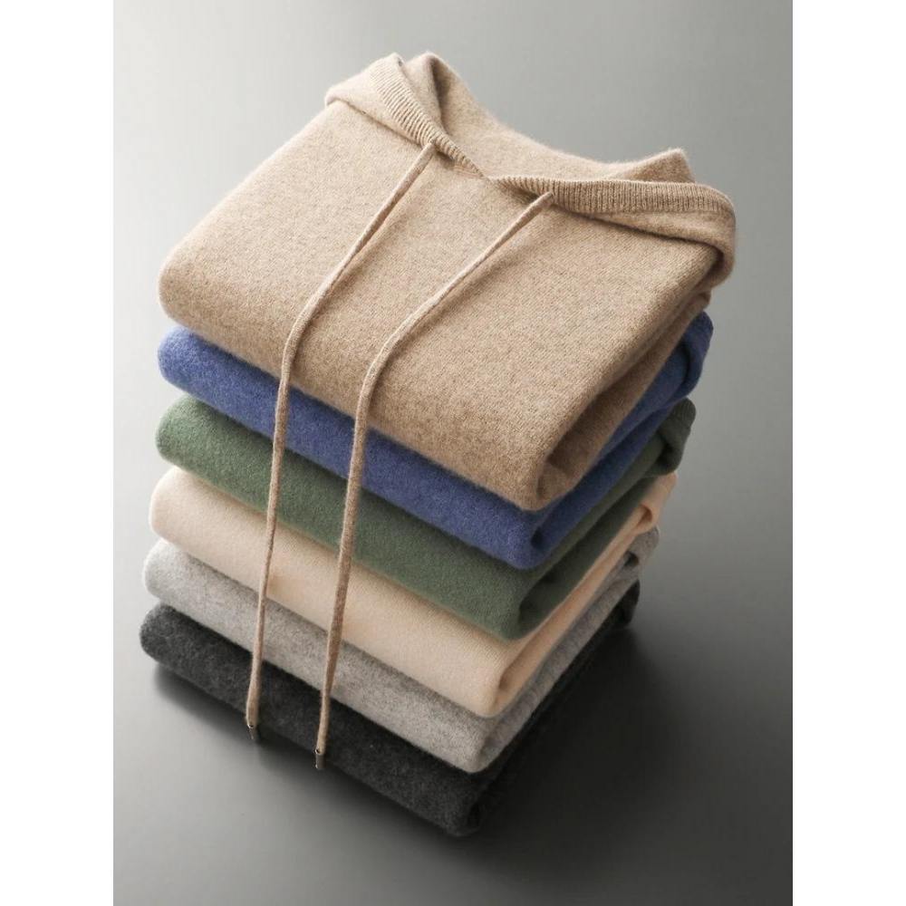 Glacier Merino Wool Hoodie - Sweater CASA LARO MEN