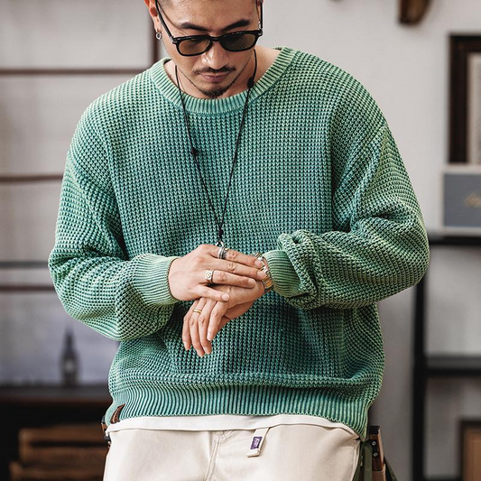 Grid Knit Pullover - Sweater CASA LARO MEN