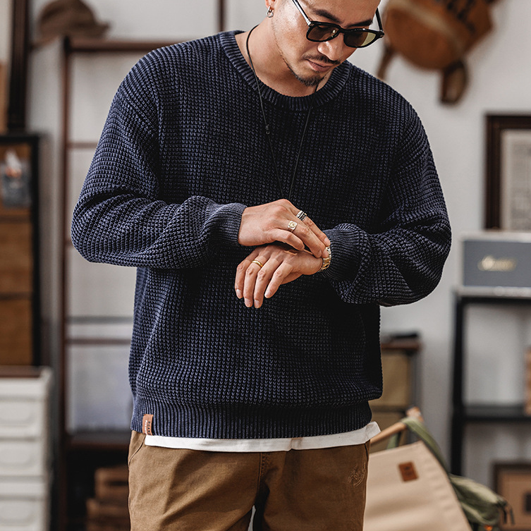 Grid Knit Pullover - Sweater CASA LARO MEN