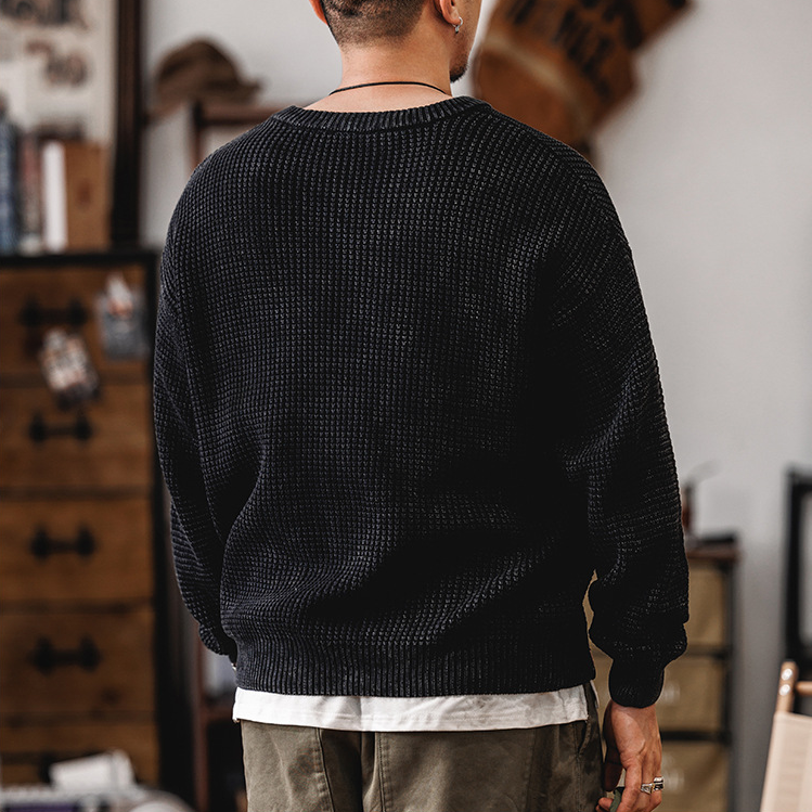 Grid Knit Pullover - Sweater CASA LARO MEN