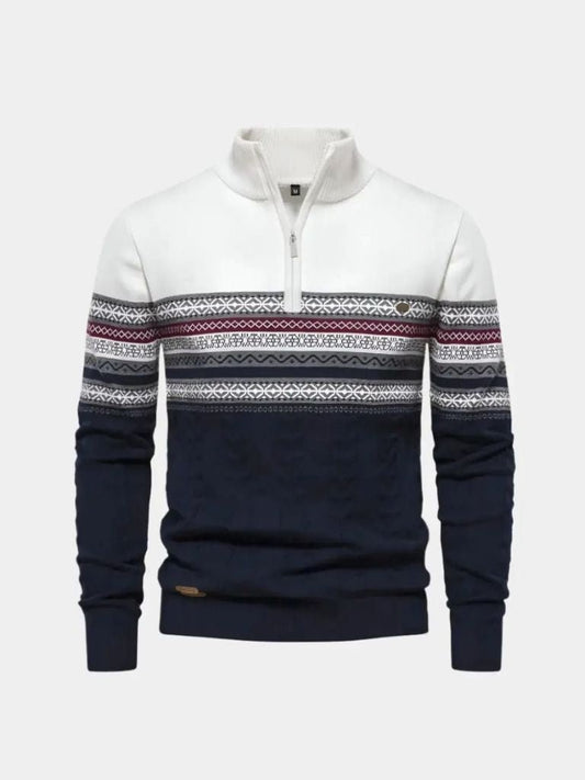 Half Zip Knit Pullover Sweater - Casa  Laro CASA LARO
