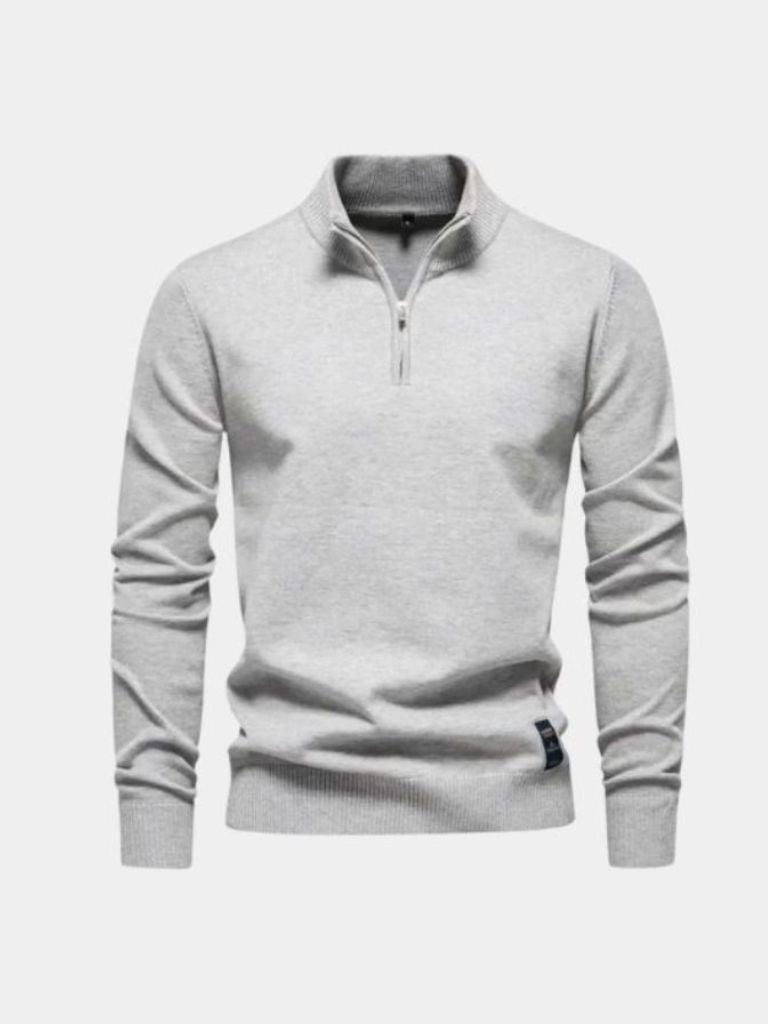 Half Zip Knitwear Pullover Sweater - Casa  Laro CASA LARO