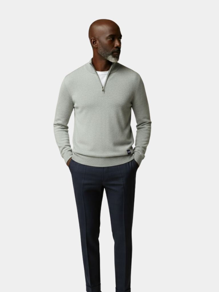 Half Zip Knitwear Pullover Sweater - Casa  Laro CASA LARO