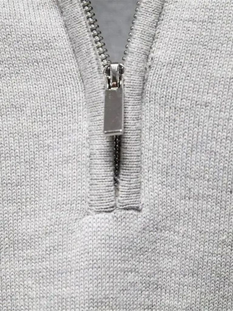 Half Zip Knitwear Pullover Sweater - Casa  Laro CASA LARO