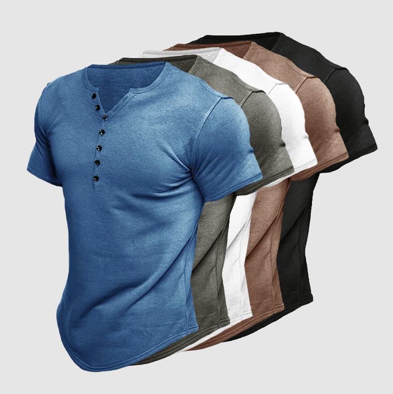 Havre Short Sleeve Henley - T-Shirt CASA LARO MEN