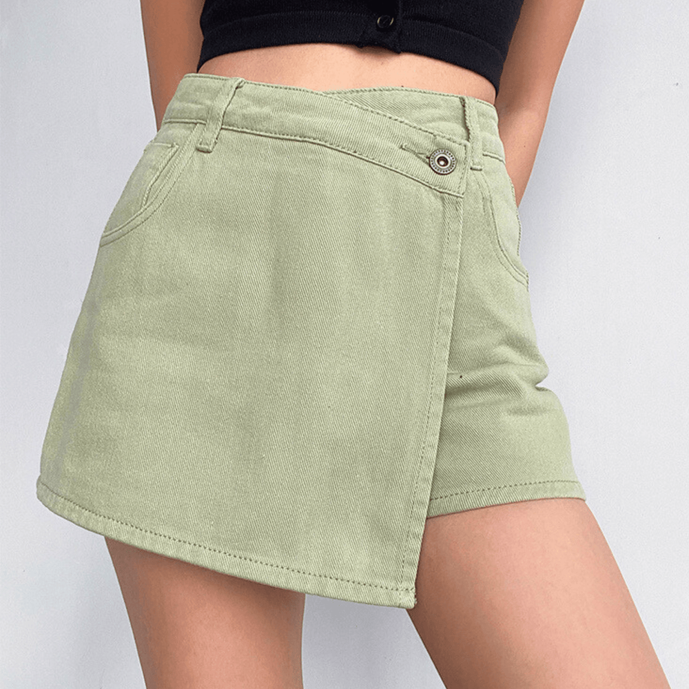 High-Waist Denim Mini - Skort CASA LARO