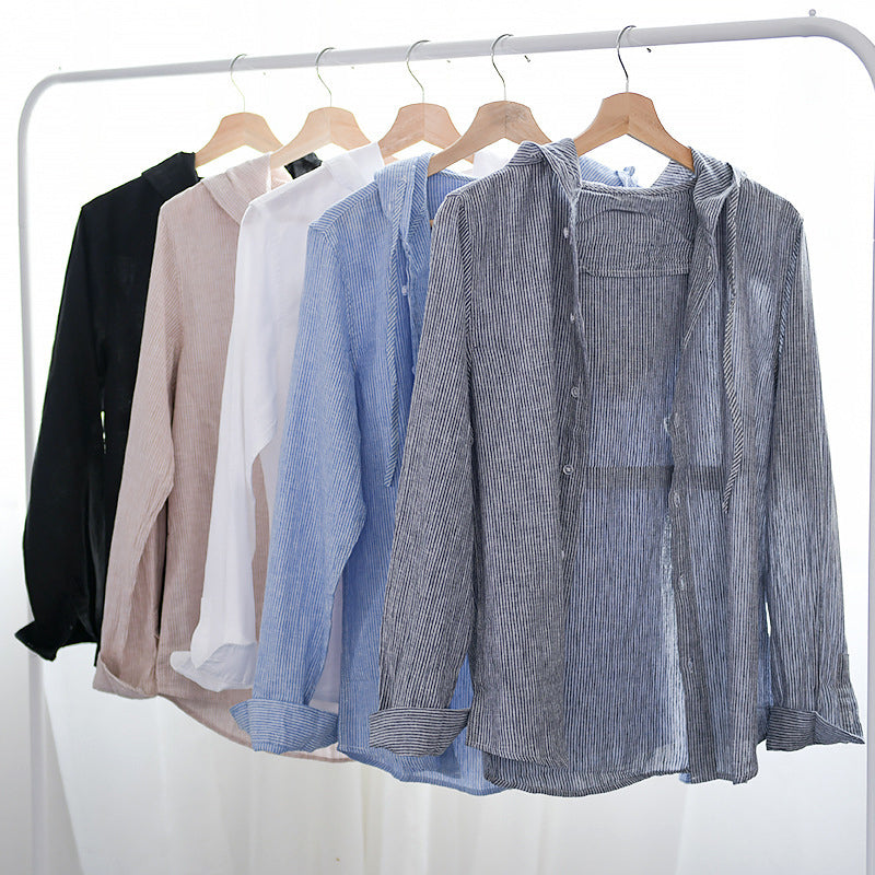 Hooded Linen - Shirt CASA LARO