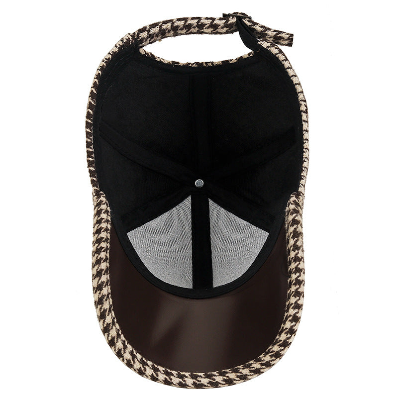 Houndstooth Leather - Cap CASA LARO MEN