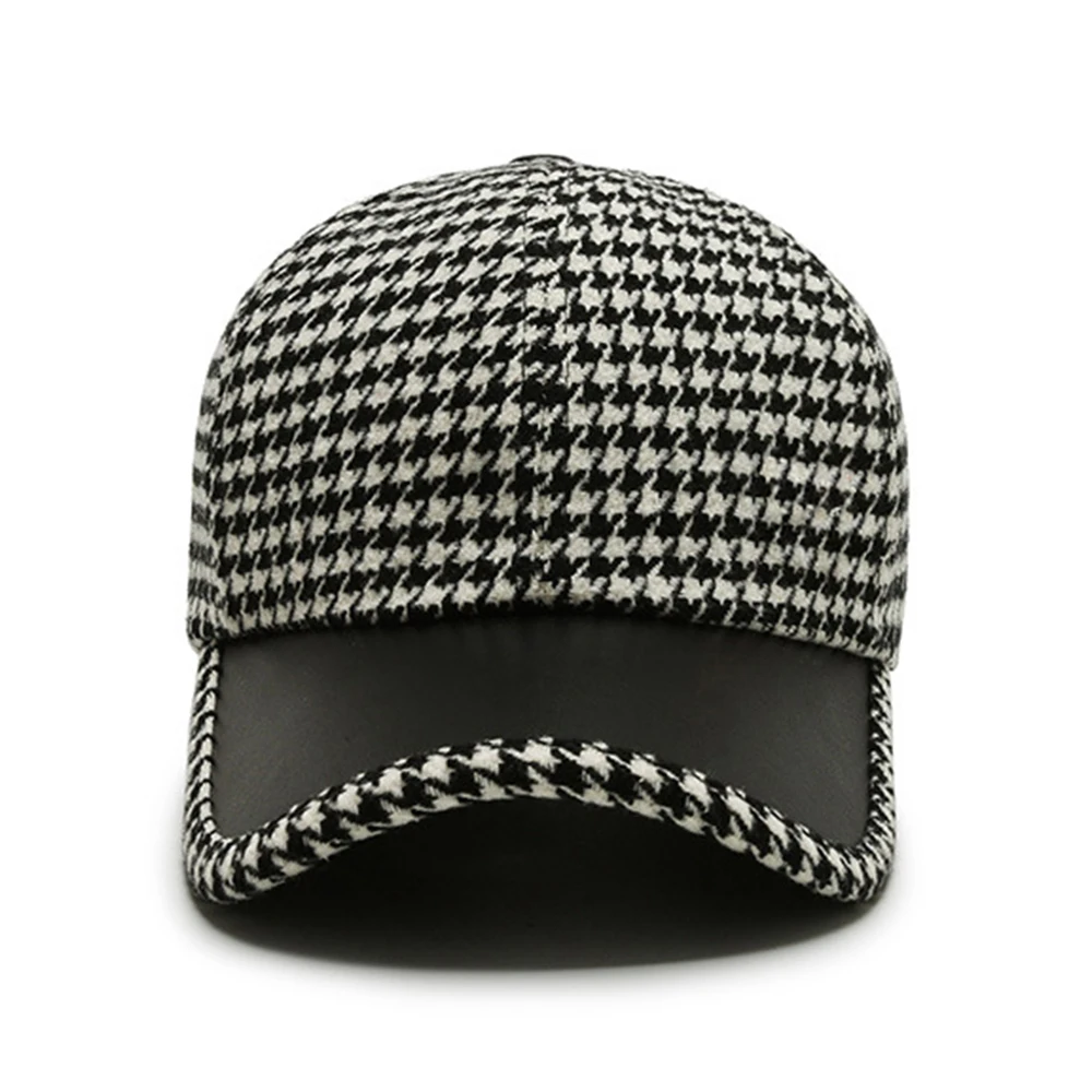 Houndstooth Leather - Cap CASA LARO MEN