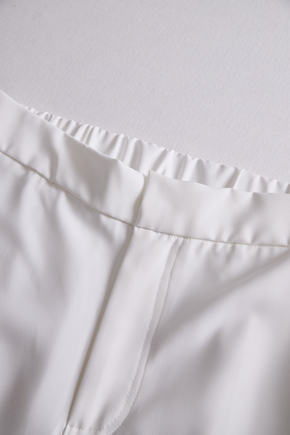 Elegant White High-Waisted Trousers HWT