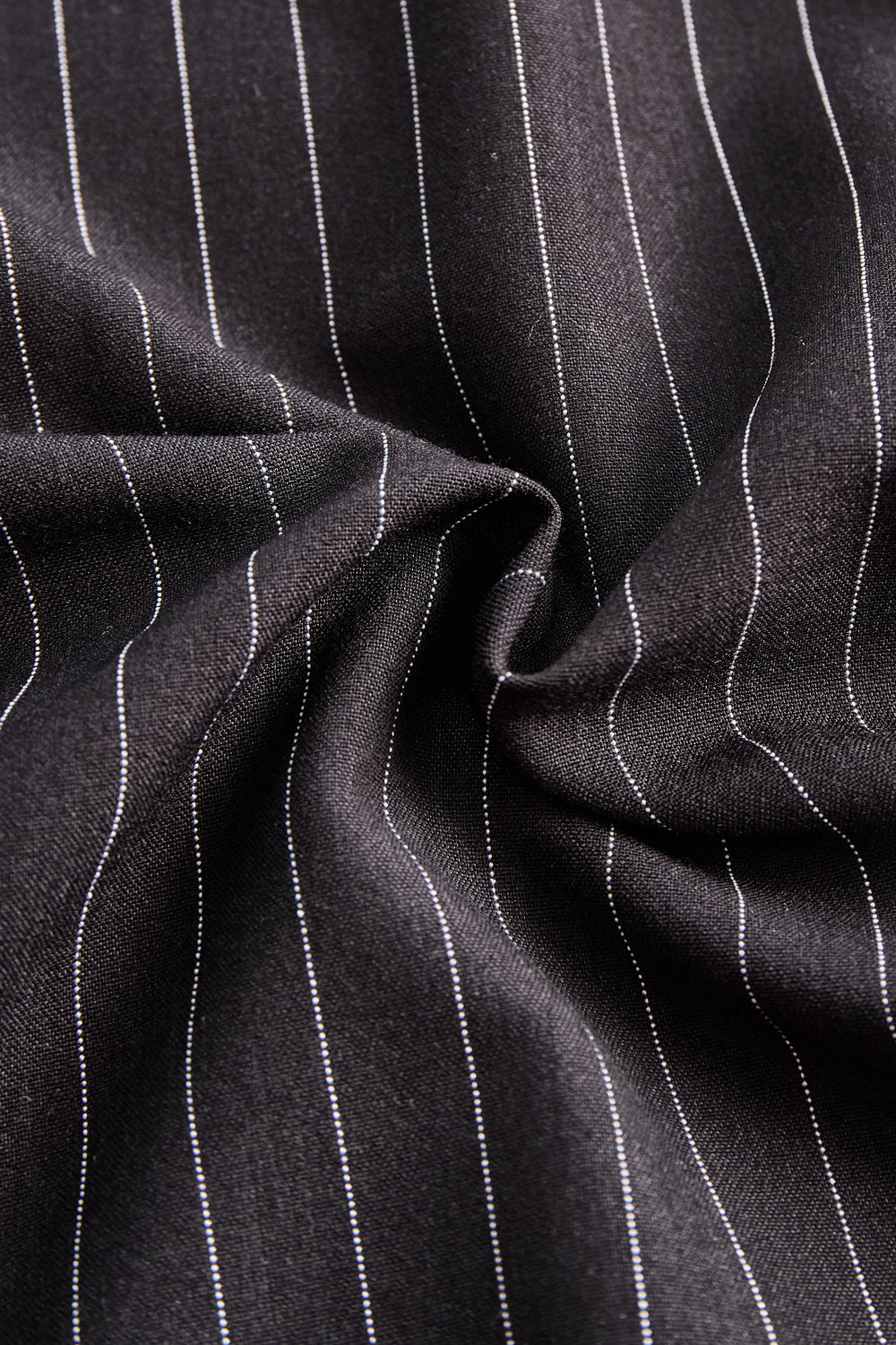 Pinstripe Top With Contrast Collar And Button Front HWT