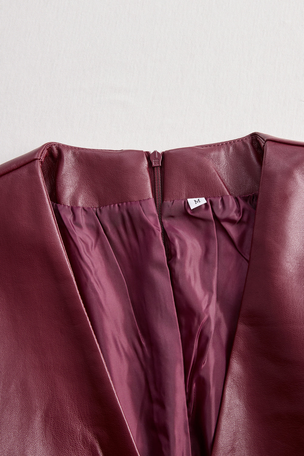 Chic Burgundy Leather Dress HWT