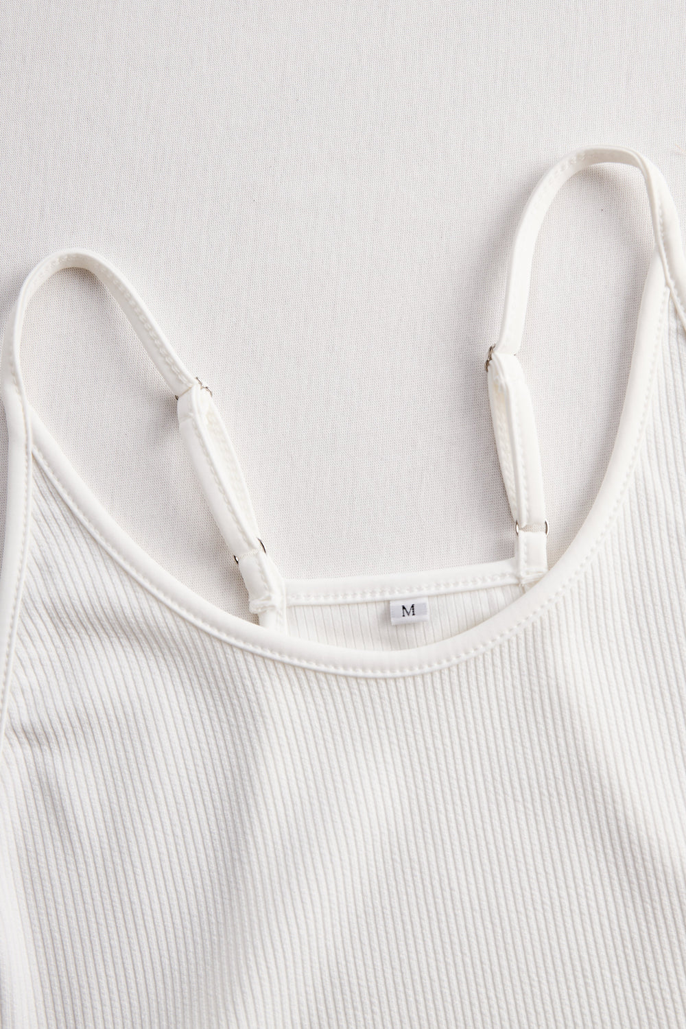 White Ribbed Skater Mini Dress SN