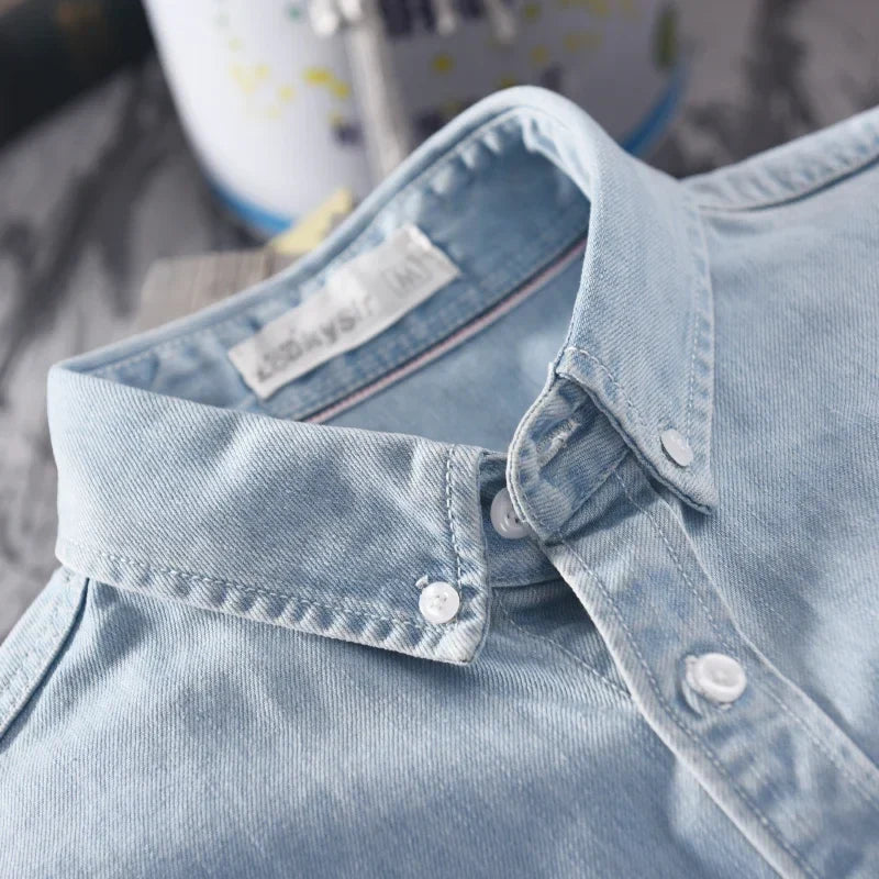 Indigo Denim Button-Down - Shirt CASA LARO MEN