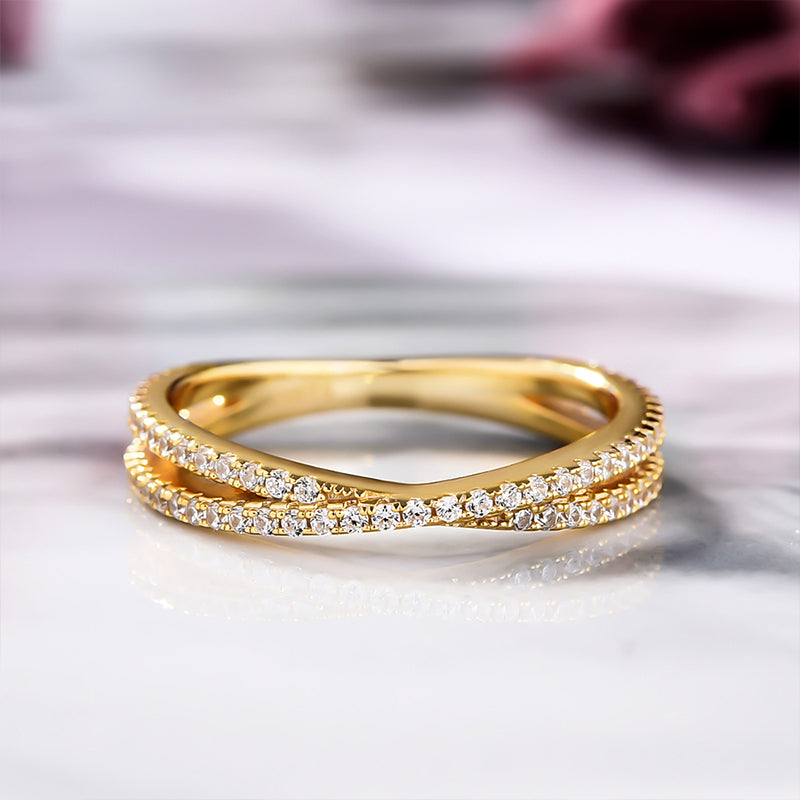 3pcs Classic Golden Tone Cushion Cut Wedding Ring Set In Sterling Silver Shineofdiamond