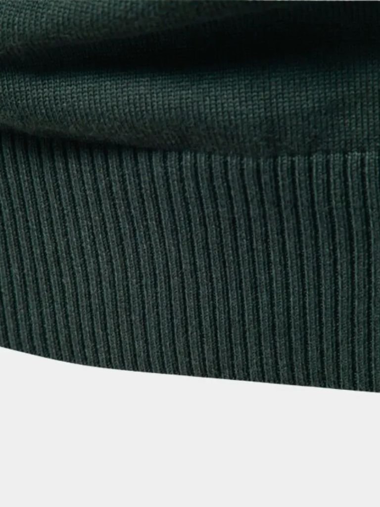 Knit Striped Quarter-Zip Jumper Sweater - Casa  Laro CASA LARO