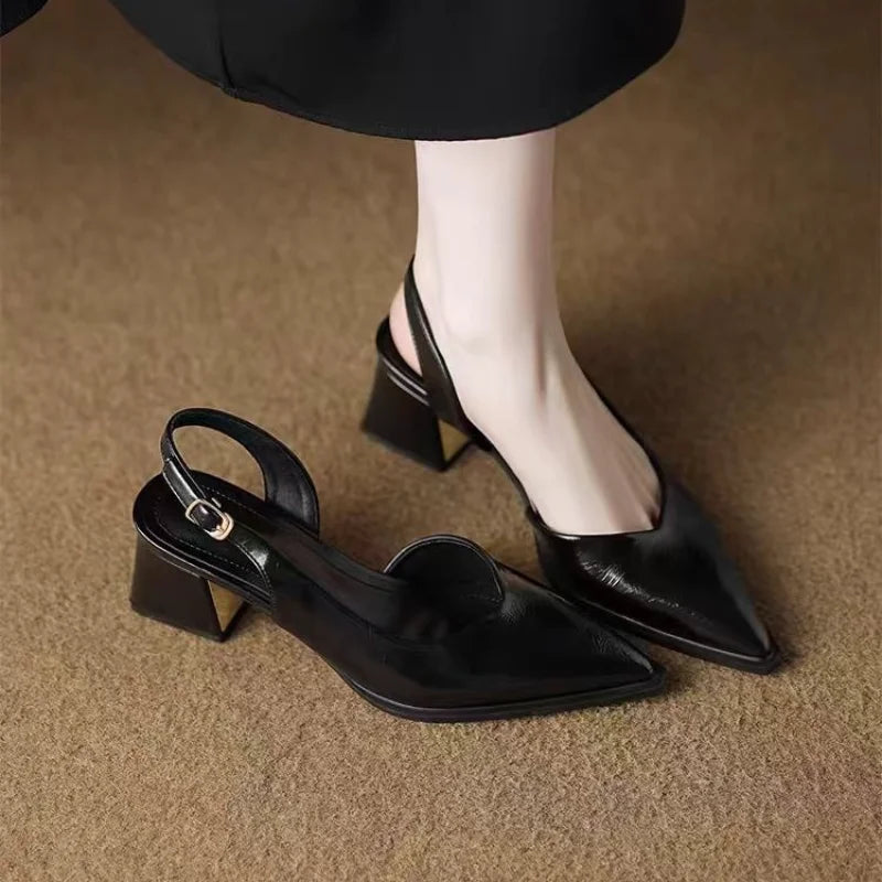 Leather Pointed Stiletto - Heels CASA LARO WOMEN