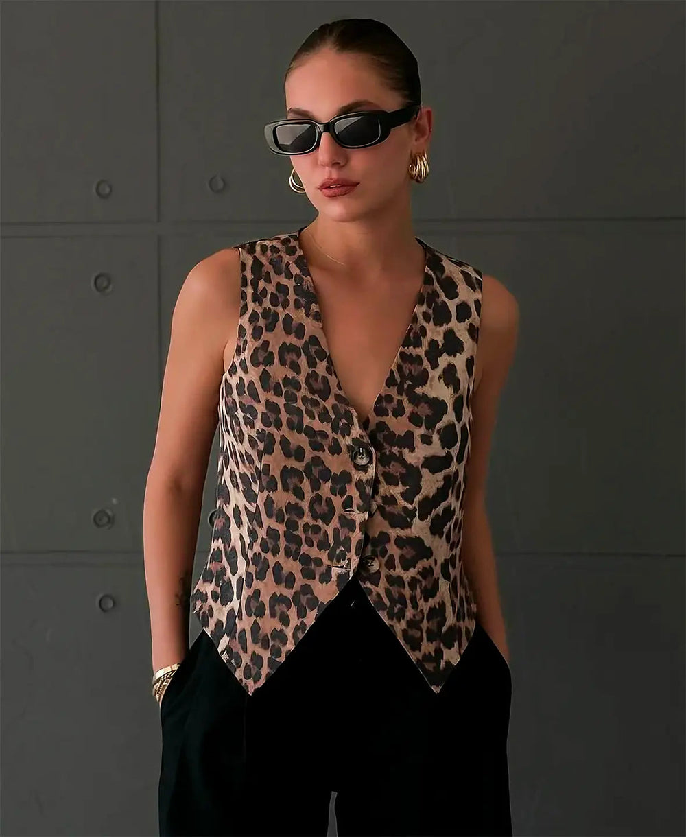 Leopard Print - Vest CASA LARO