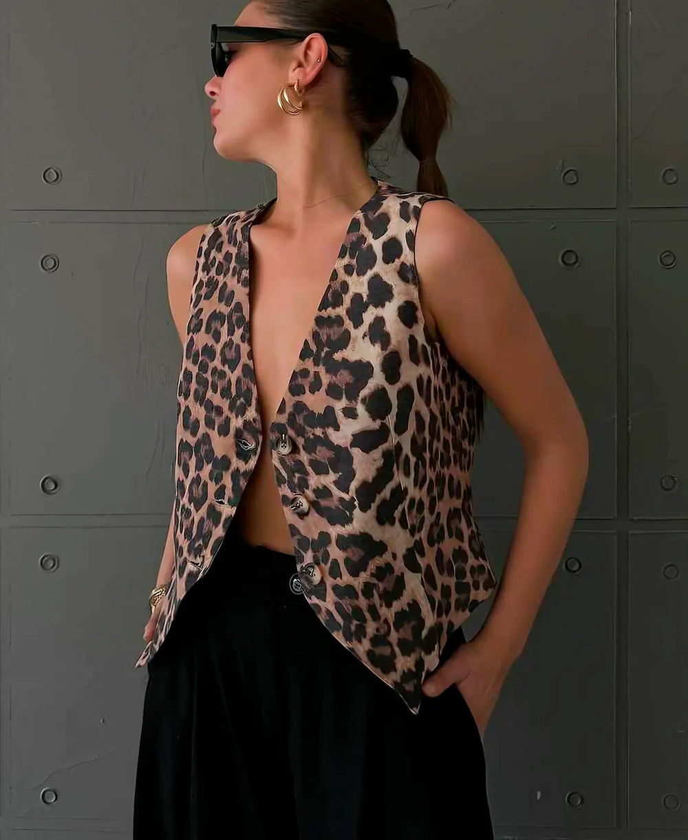 Leopard Print - Vest CASA LARO