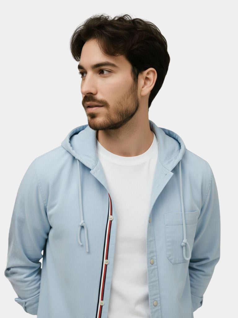 Light Covenant Linen Hooded Shirt  – Casa  Laro CASA LARO