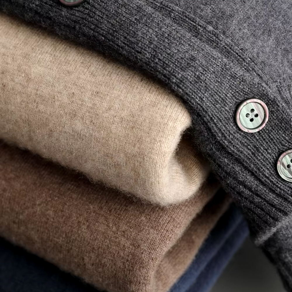 Lightweight Cashmere Knit - Cardigan CASA LARO MEN