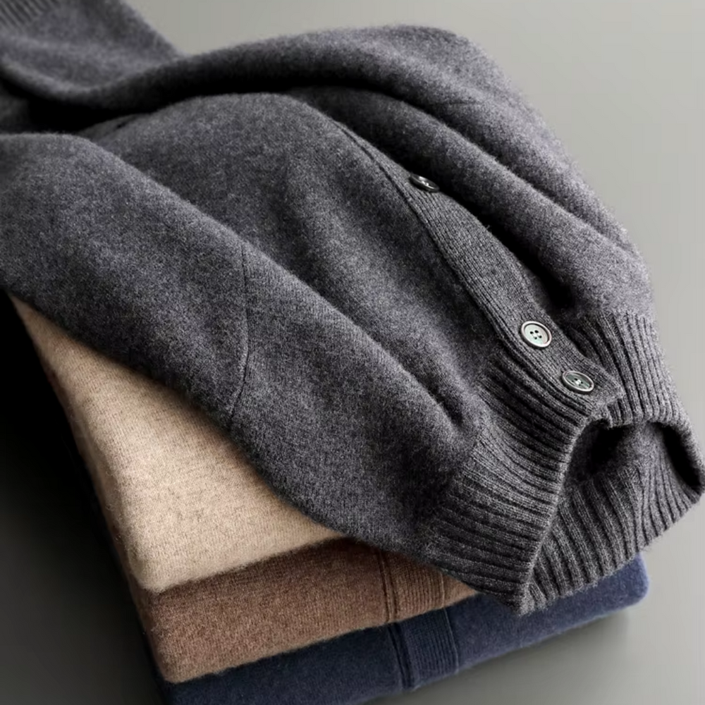 Lightweight Cashmere Knit - Cardigan CASA LARO MEN