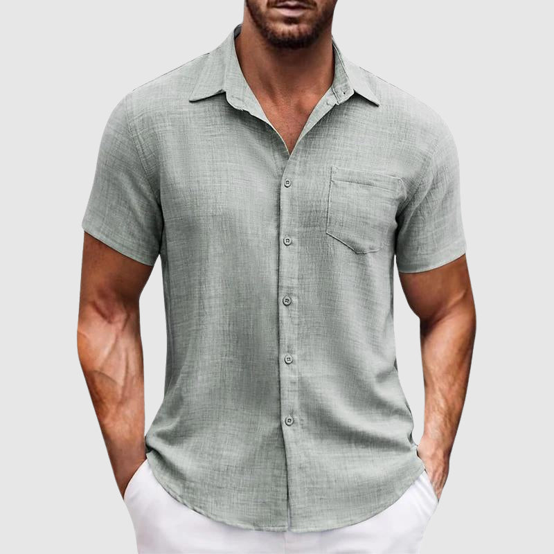 Lightweight Cotton Button-Down - Shirt CASA LARO MEN