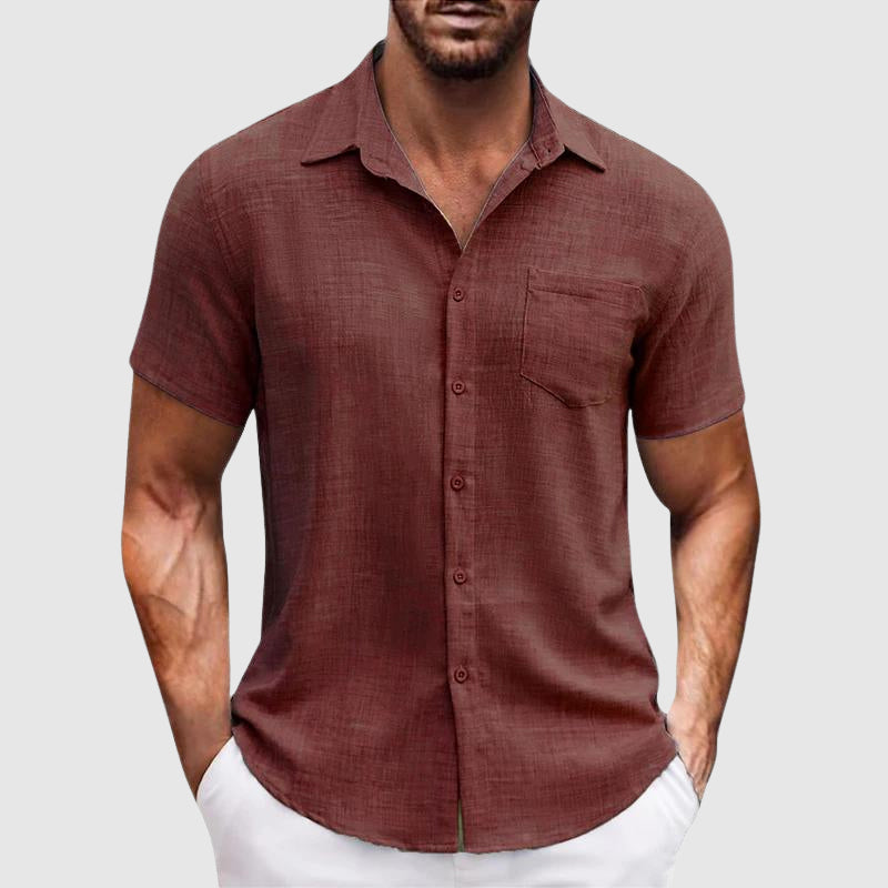 Lightweight Cotton Button-Down - Shirt CASA LARO MEN